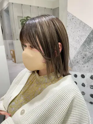 ミディアム オリーブ カラー✨有坂映哉のヘアスタイル