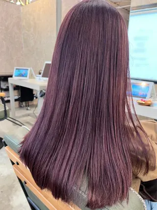 カラー 顔周りレイヤーカット ／Yumiのヘアスタイル
