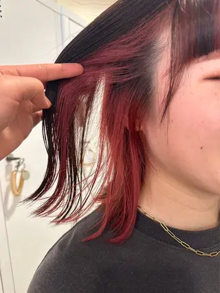 ミディアム カラー カーリーパーマ/ 透明ｶﾗｰ/MIKUのヘアスタイル