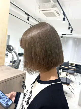 ショート カラー ボブ/美髪矯正 /佐藤　奈巳のヘアスタイル