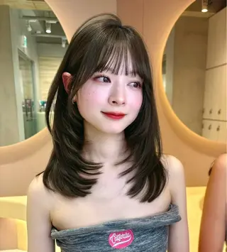 ミディアム ♥️似合わせボブ/ 縮毛矯正/大和田拓夢のヘアスタイル