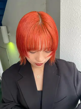 ミディアム カラー パーマ メンズ ハイトーン/レイヤー 🌸さくらのヘアスタイル