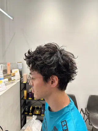 パーマ メンズ 川口開世 short cutのヘアスタイル