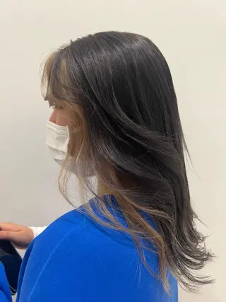 ロング カラー パーマ ヘアアレンジ 🌈インナーカラー ‘ショウマ’🌈のヘアスタイル