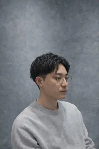 ショート パーマ メンズ 三浦 翔太のヘアスタイル