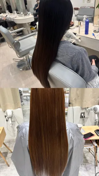 セミロング 芝 﨑のヘアスタイル