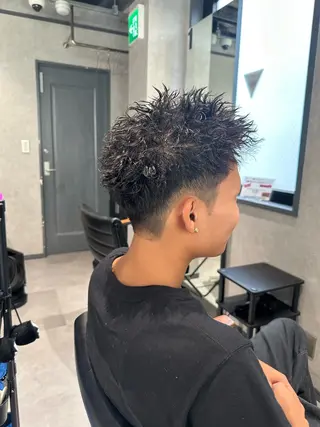 ショート パーマ ヘアアレンジ メンズ メンズヘア静岡 ✂︎Ryuheiのヘアスタイル