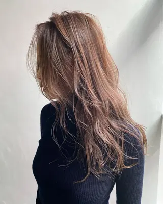 セミロング カラー 低ダメージパーマ ケアパーマ/武田明大のヘアスタイル