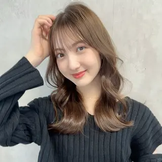 ロング カラー レイヤー 髪質改善 ハッシュカット/新宿のヘアスタイル