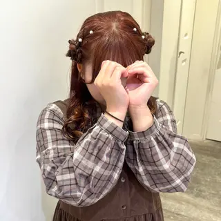ヘアアレンジ 🇰🇷韓国レイヤー 多幸感メイク🤍のヘアスタイル