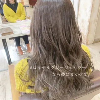 ロング カラー ◆感動口コミ/最小顔 理論カット◆森口 峻のヘアスタイル