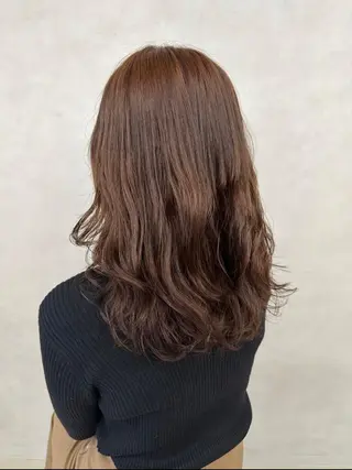ロング カラー パーマ ヘアアレンジ 💎ハイライトカラー /髪質改善カラー💎のヘアスタイル