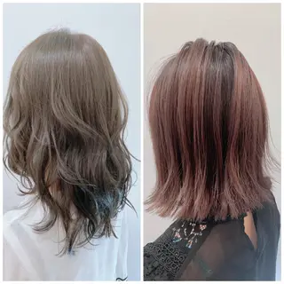セミロング カラー 産休中です。 🌹sayu🌹のヘアスタイル
