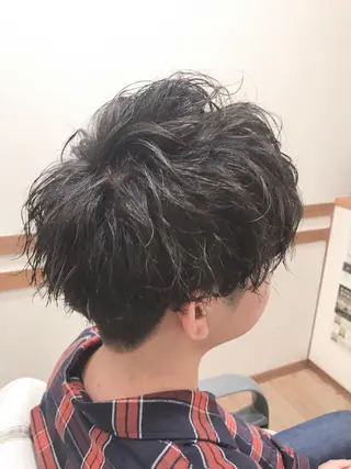 ミディアム パーマ アザマ　ヤスカツ _rosso 川口のヘアスタイル