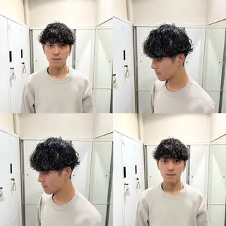 ショート カラー パーマ メンズ 茅ヶ崎パーマ特化/ スパイラル/ハルキのヘアスタイル