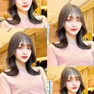 ミディアム 韓国くびれレイヤー 🇰🇷はづきのヘアスタイル