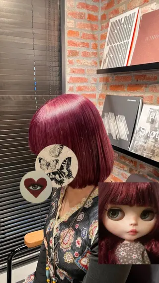 カラー 田中 美月 / ハイトーンカラーのヘアスタイル