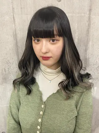 セミロング カラー SHURI❤️🔥 中/韓mix ♡のヘアスタイル