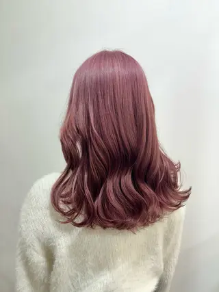 セミロング カラー たなか もえなのヘアスタイル