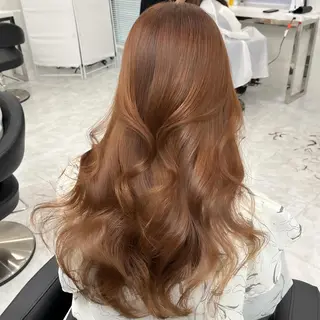 ロング カラー ヘアアレンジ 🤍韓国ヘア特化 🤍力丸🤍のヘアスタイル