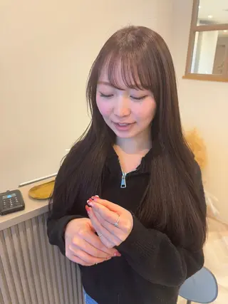 カラー ワンホン風ヘア まなのヘアスタイル