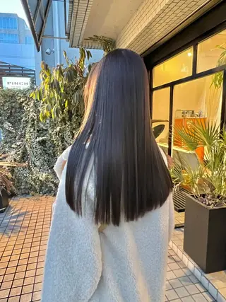 ロング カラー 柔らかブラウン/顔周 りレイヤー♡ユウシのヘアスタイル