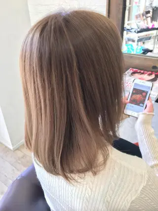 ミディアム カラー 松本 亮のヘアスタイル