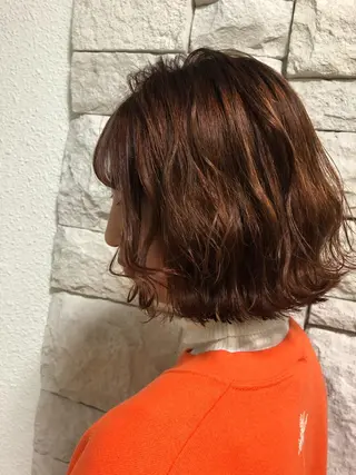 ミディアム カラー ヘアアレンジ メンズ キッズ ネイル マツエク・マツパ 透明感カラー🤎 ゆりのヘアスタイル