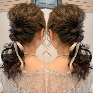 セミロング ヘアアレンジ 韓国hair🦋 Nanaのヘアスタイル