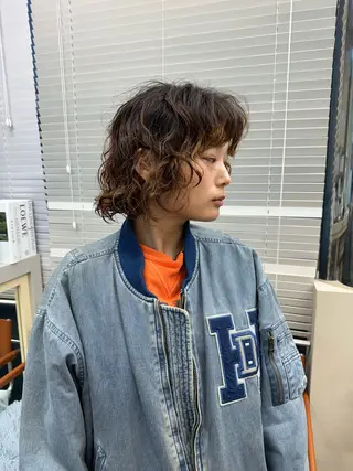 ショート パーマ 早瀬裕之 パーマのヘアスタイル