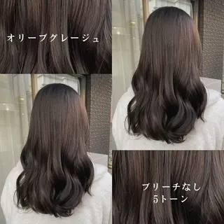セミロング カラー グレージュ/レイヤー /韓国ヘア/RISAのヘアスタイル