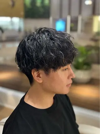 ショート パーマ メンズ 梅田茶屋町メンズ 専門美容師 山元一平のヘアスタイル