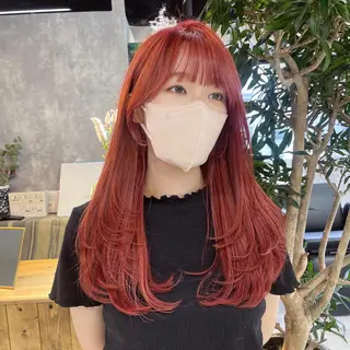 ロング カラー レイヤーカット/韓国 /心斎橋/宮城ほのかのヘアスタイル