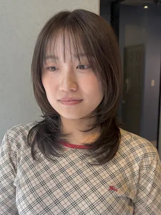 ミディアム カラー 韓国ヘア/wカラー レイヤー/RIN🎀のヘアスタイル