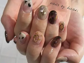 ショート カラー キッズ ネイル マツエク・マツパ illum hicariのネイルデザイン