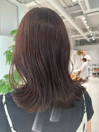 ミディアム 野中 久美子のヘアスタイル