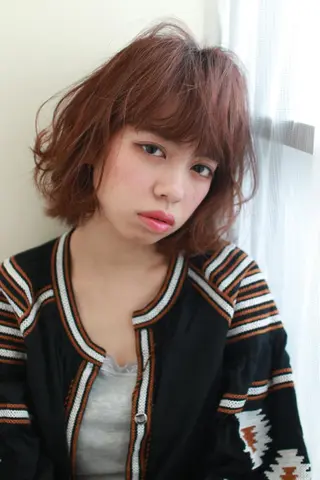 ショート カラー パーマ ヘアアレンジ 【白髪ぼかし 専門GBG】自由が丘のヘアスタイル