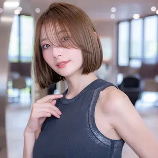 ミディアム 原宿/韓国/髪質改善 /レイヤー/ボブのヘアスタイル