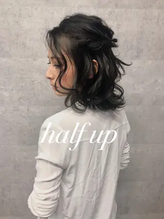 ミディアム ヘアアレンジ h a k u 大倉 卓人のヘアスタイル
