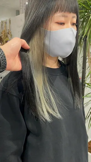ロング カラー ウルフ/デザイン/ 大阪/タカハシユウキのヘアスタイル