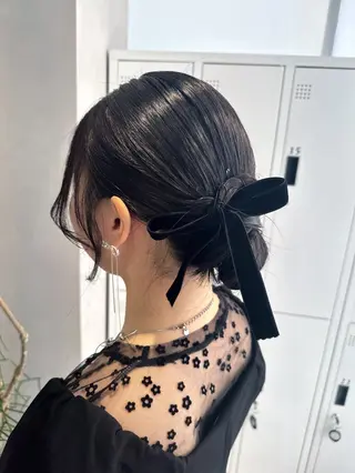 セミロング ヘアアレンジ 透明感カラー✨艶髪 制作🌱山根あゆみのヘアスタイル