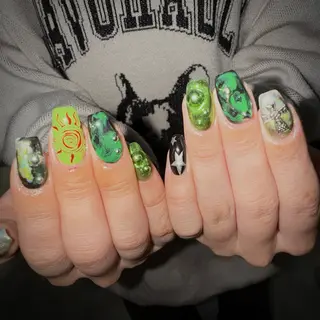 ネイル 𝙃𝙖𝙧𝙪⋆ ˚꩜｡個性派のネイルデザイン