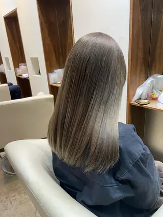 セミロング カラー 【完全個室】髪質改善 暖色カラー/山崎唯奈のヘアスタイル