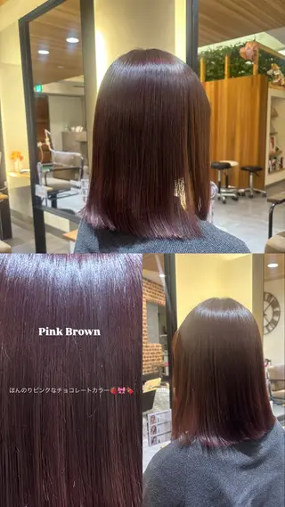 ミディアム カラー 鈴木 沙都のヘアスタイル