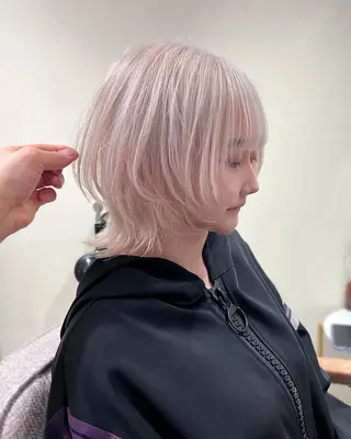 ショート カラー レイヤーカット/ボブ ウルフ/縮毛矯正🪄のヘアスタイル