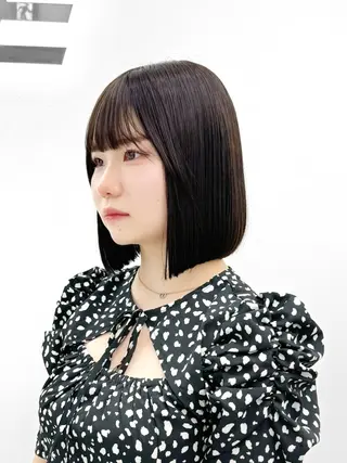 ショート カラー ヘアアレンジ 縮毛矯正🤍 盛れるボブ/ひかりのヘアスタイル