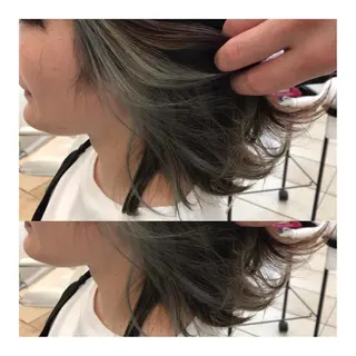 ミディアム カラー 町田で叶う本物の 髪質改善 鍋谷勇のヘアスタイル
