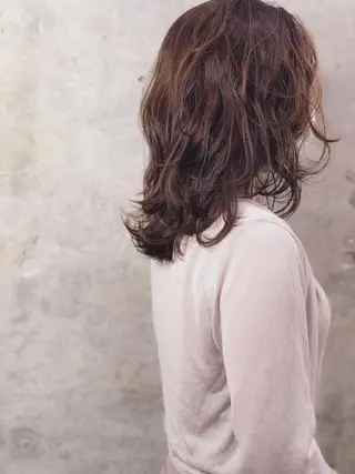 セミロング カラー パーマ 【雰囲気ﾍｱ☺︎】 岩井隼人のヘアスタイル