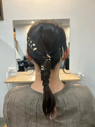 ミディアム 元永 沙知のヘアスタイル