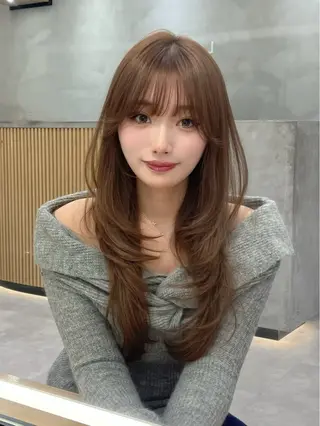 ロング 【韓国/レイヤー/ カラー】新井 望乃果のヘアスタイル